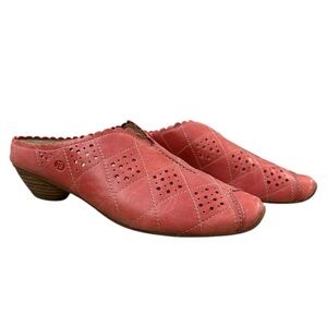 Josef Seibel Leather Mules Size 40 = US 9 Pink Comfort Shoes Cyber Equipe Tina